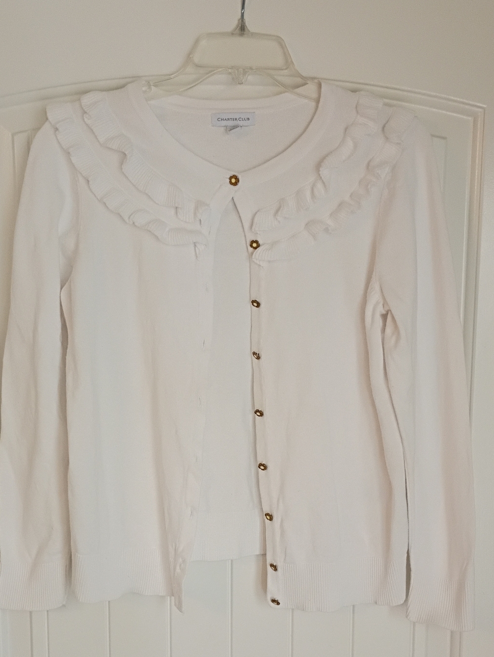Charter Club Ivory Knit Top with Branded Tag